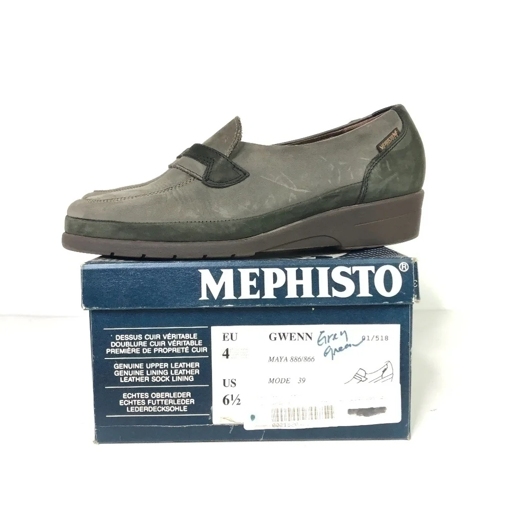 Mephisto Grey Green GWENN Loafer - Picture 2 of 8